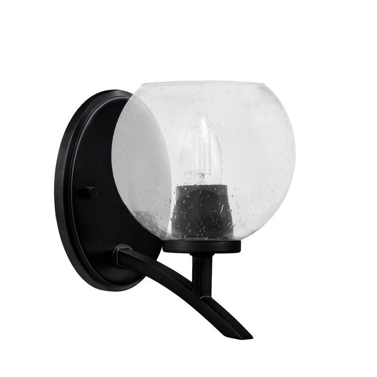Toltec Lighting - 3721-MB-4100 - One Light Wall Sconce - Kurve - Matte Black