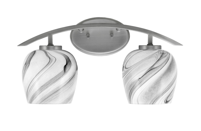 Toltec Lighting - 3722-GP-4819 - Two Light Bath Bar - Kurve - Graphite