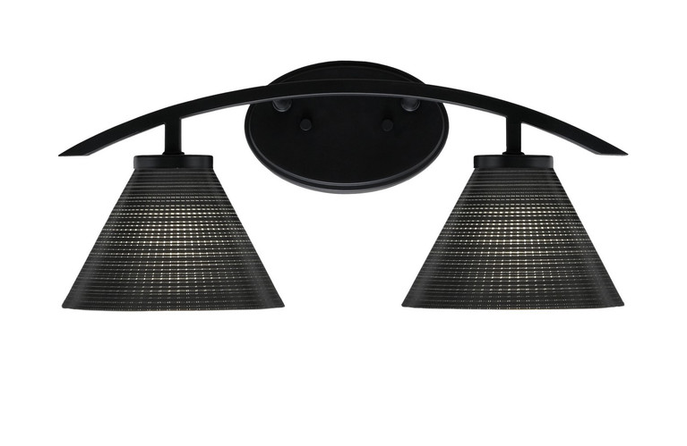 Toltec Lighting - 3722-MB-4059 - Two Light Bath Bar - Kurve - Matte Black