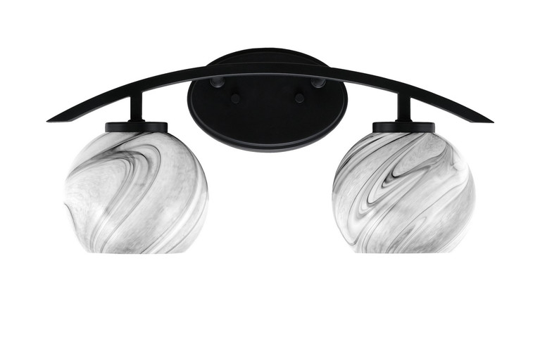 Toltec Lighting - 3722-MB-4109 - Two Light Bath Bar - Kurve - Matte Black