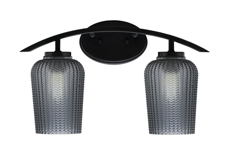 Toltec Lighting - 3722-MB-4252 - Two Light Bath Bar - Kurve - Matte Black