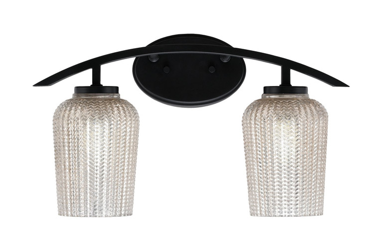 Toltec Lighting - 3722-MB-4253 - Two Light Bath Bar - Kurve - Matte Black