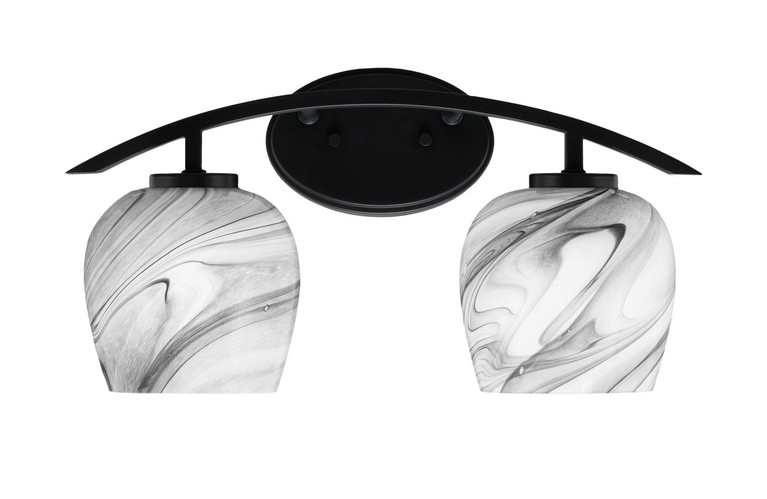 Toltec Lighting - 3722-MB-4819 - Two Light Bath Bar - Kurve - Matte Black