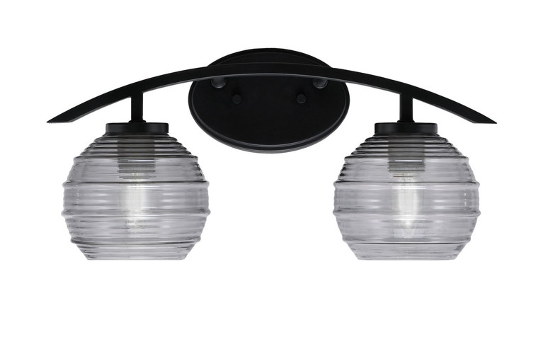 Toltec Lighting - 3722-MB-5112 - Two Light Bath Bar - Kurve - Matte Black