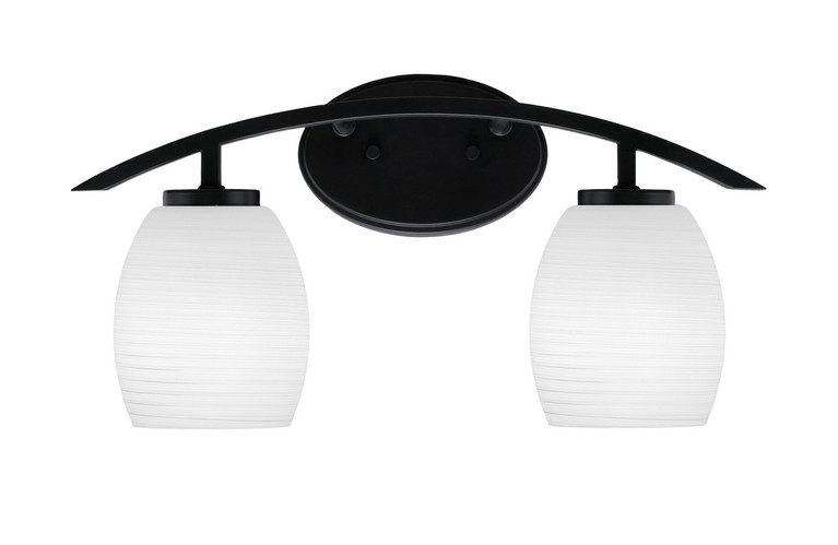 Toltec Lighting - 3722-MB-615 - Two Light Bath Bar - Kurve - Matte Black