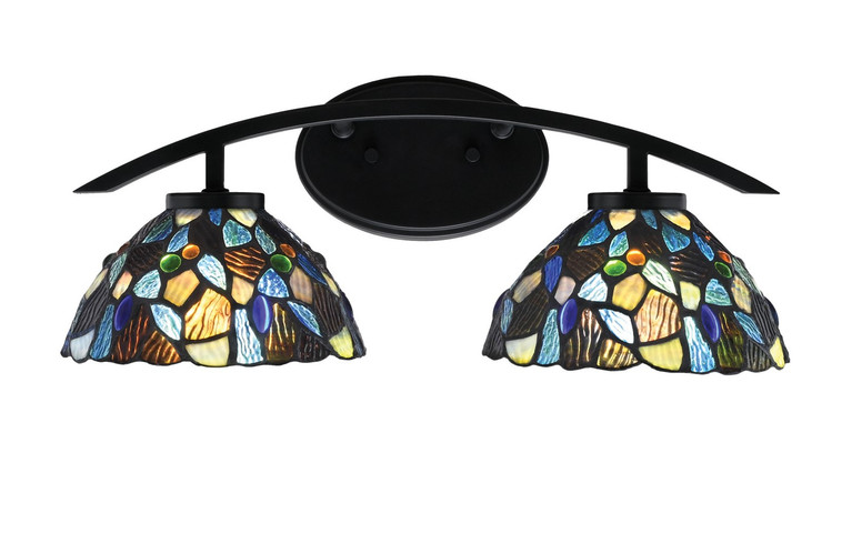 Toltec Lighting - 3722-MB-9955 - Two Light Bath Bar - Kurve - Matte Black