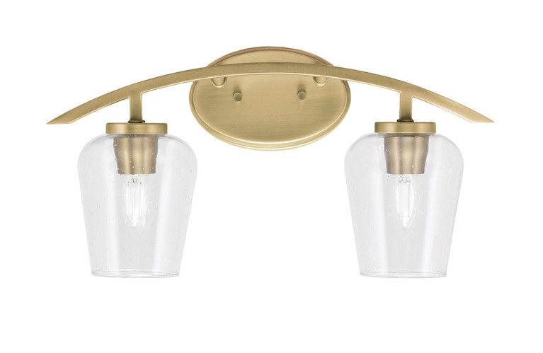 Toltec Lighting - 3722-NAB-210 - Two Light Bath Bar - Kurve - New Age Brass