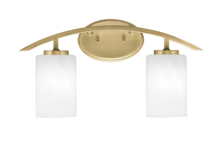 Toltec Lighting - 3722-NAB-3001 - Two Light Bath Bar - Kurve - New Age Brass