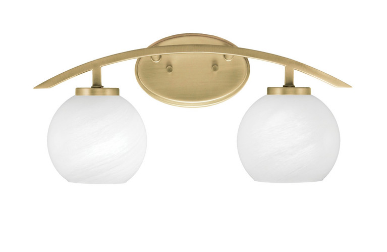 Toltec Lighting - 3722-NAB-4101 - Two Light Bath Bar - Kurve - New Age Brass