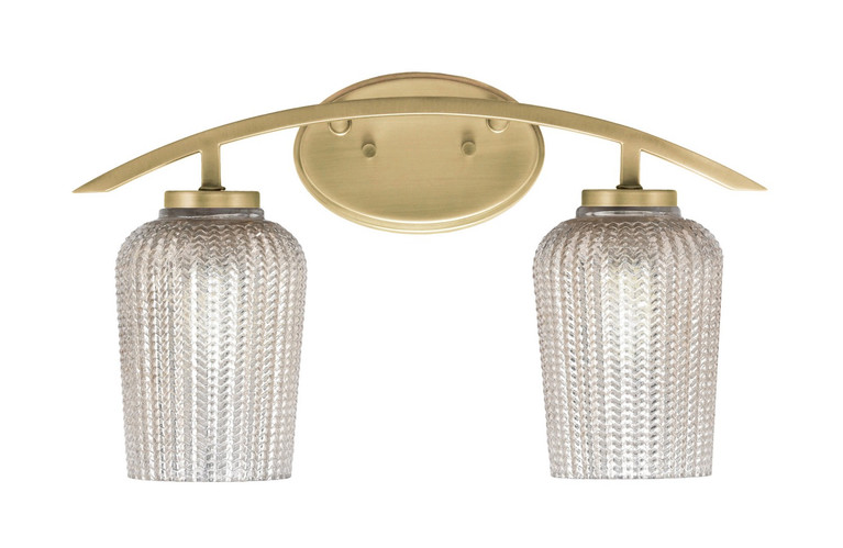 Toltec Lighting - 3722-NAB-4253 - Two Light Bath Bar - Kurve - New Age Brass