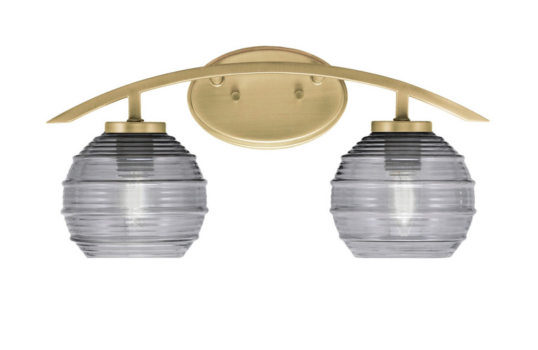 Toltec Lighting - 3722-NAB-5112 - Two Light Bath Bar - Kurve - New Age Brass