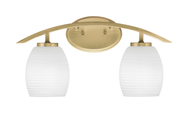 Toltec Lighting - 3722-NAB-615 - Two Light Bath Bar - Kurve - New Age Brass