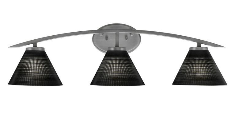 Toltec Lighting - 3723-GP-4059 - Three Light Bath Bar - Kurve - Graphite