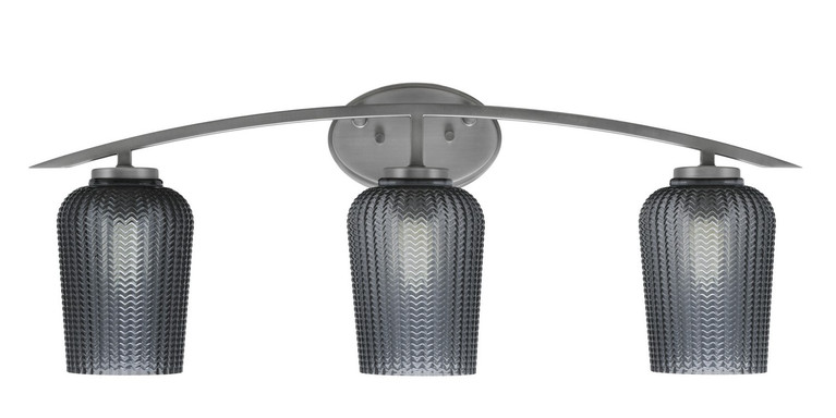 Toltec Lighting - 3723-GP-4252 - Three Light Bath Bar - Kurve - Graphite