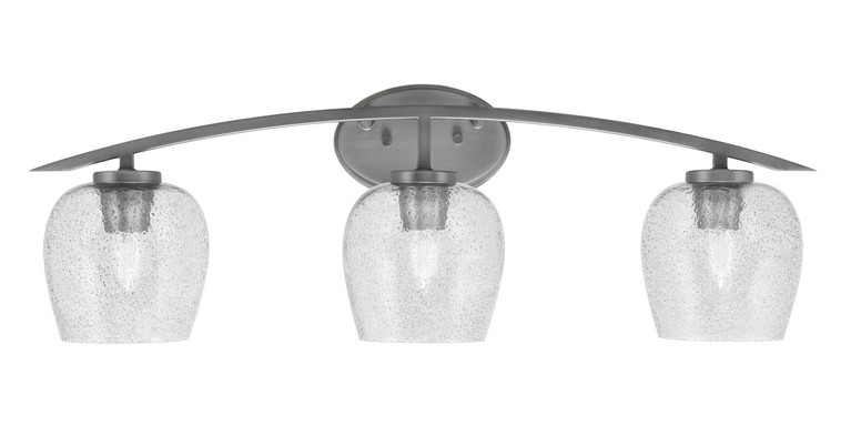 Toltec Lighting - 3723-GP-4812 - Three Light Bath Bar - Kurve - Graphite