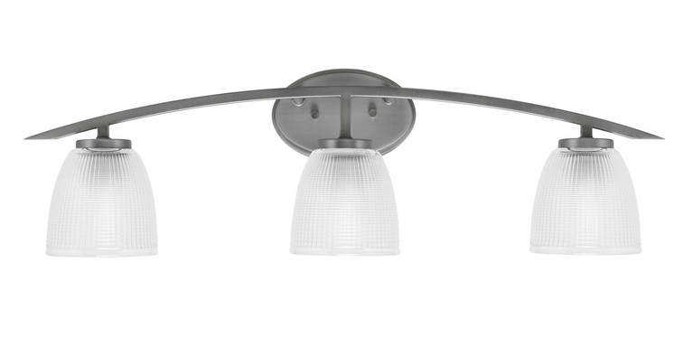 Toltec Lighting - 3723-GP-500 - Three Light Bath Bar - Kurve - Graphite