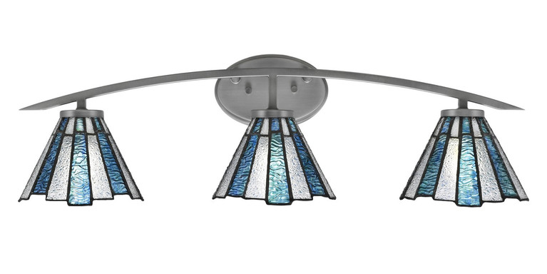 Toltec Lighting - 3723-GP-9325 - Three Light Bath Bar - Kurve - Graphite