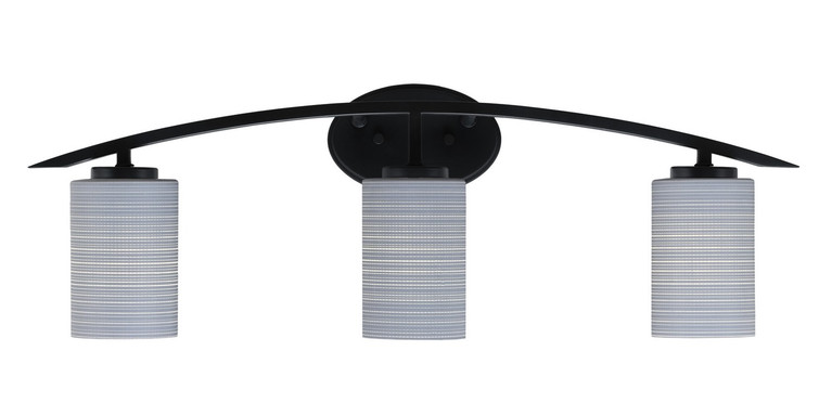 Toltec Lighting - 3723-MB-4062 - Three Light Bath Bar - Kurve - Matte Black