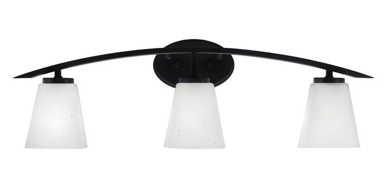 Toltec Lighting - 3723-MB-460 - Three Light Bath Bar - Kurve - Matte Black