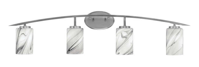 Toltec Lighting - 3724-GP-3009 - Four Light Bath Bar - Kurve - Graphite