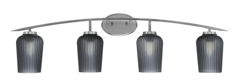 Toltec Lighting - 3724-GP-4252 - Four Light Bath Bar - Kurve - Graphite