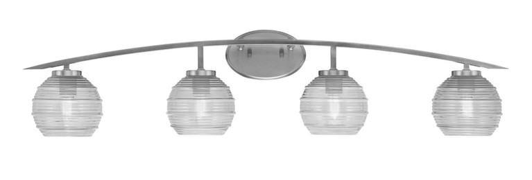 Toltec Lighting - 3724-GP-5110 - Four Light Bath Bar - Kurve - Graphite