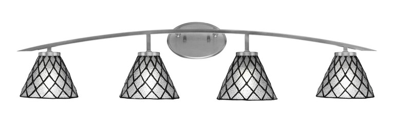 Toltec Lighting - 3724-GP-9185 - Four Light Bath Bar - Kurve - Graphite