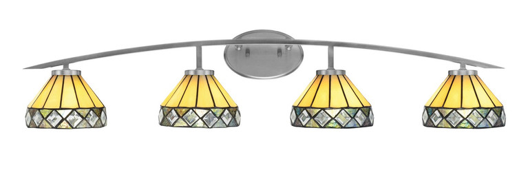 Toltec Lighting - 3724-GP-9405 - Four Light Bath Bar - Kurve - Graphite