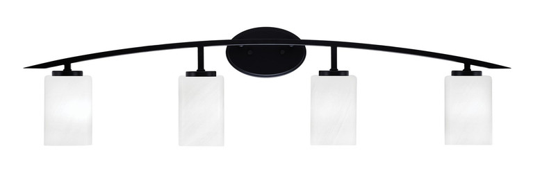 Toltec Lighting - 3724-MB-3001 - Four Light Bath Bar - Kurve - Matte Black