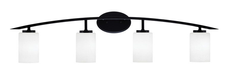 Toltec Lighting - 3724-MB-310 - Four Light Bath Bar - Kurve - Matte Black