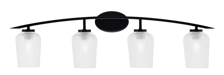 Toltec Lighting - 3724-MB-4250 - Four Light Bath Bar - Kurve - Matte Black