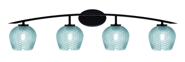 Toltec Lighting - 3724-MB-4605 - Four Light Bath Bar - Kurve - Matte Black