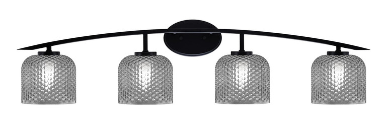 Toltec Lighting - 3724-MB-4612 - Four Light Bath Bar - Kurve - Matte Black