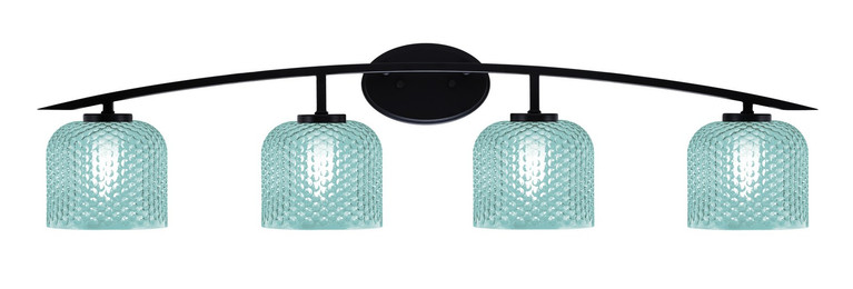 Toltec Lighting - 3724-MB-4615 - Four Light Bath Bar - Kurve - Matte Black