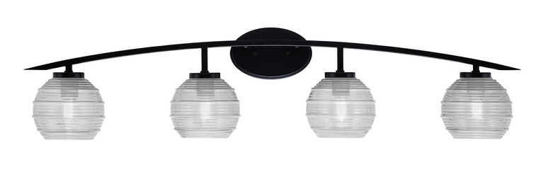 Toltec Lighting - 3724-MB-5110 - Four Light Bath Bar - Kurve - Matte Black