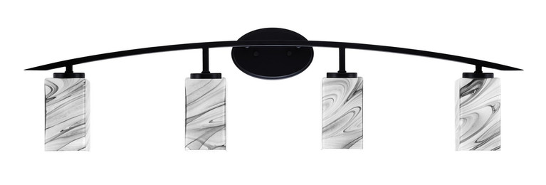 Toltec Lighting - 3724-MB-549 - Four Light Bath Bar - Kurve - Matte Black