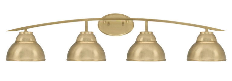 Toltec Lighting - 3724-NAB-427-NAB - Four Light Bath Bar - Kurve - New Age Brass