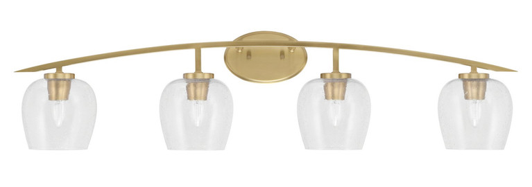Toltec Lighting - 3724-NAB-4810 - Four Light Bath Bar - Kurve - New Age Brass