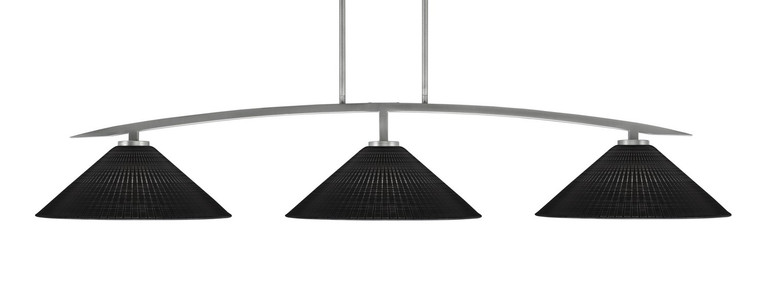 Toltec Lighting - 3733-GP-4019 - Three Light Bar - Kurve - Graphite