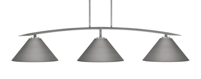 Toltec Lighting - 3733-GP-420-GP - Three Light Bar - Kurve - Graphite