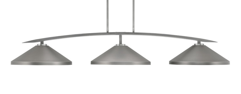 Toltec Lighting - 3733-GP-424-GP - Three Light Bar - Kurve - Graphite