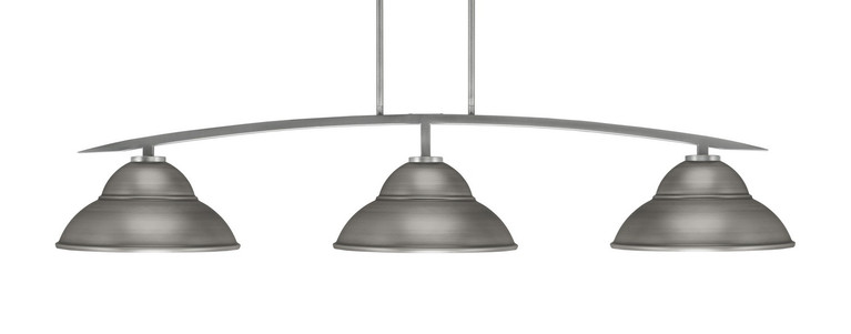 Toltec Lighting - 3733-GP-428-GP - Three Light Bar - Kurve - Graphite