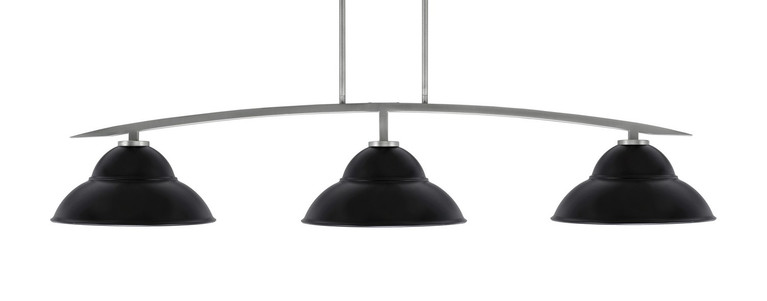 Toltec Lighting - 3733-GP-428-MB - Three Light Bar - Kurve - Graphite