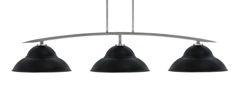 Toltec Lighting - 3733-GP-429-MB - Three Light Bar - Kurve - Graphite