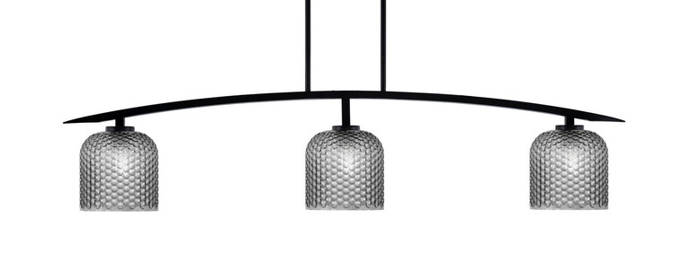 Toltec Lighting - 3733-MB-4912 - Three Light Bar - Kurve - Matte Black