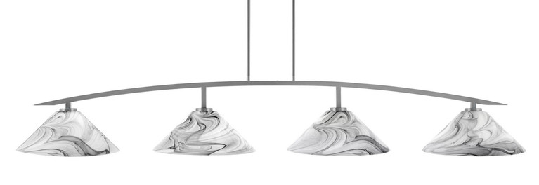 Toltec Lighting - 3734-GP-2169 - Four Light Bar - Kurve - Graphite