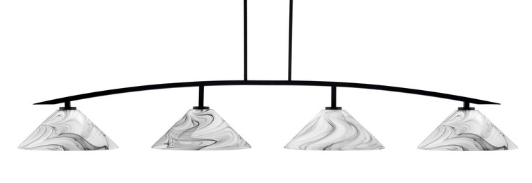 Toltec Lighting - 3734-MB-2169 - Four Light Bar - Kurve - Matte Black