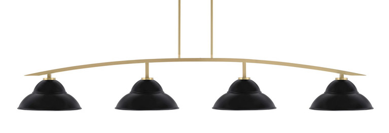 Toltec Lighting - 3734-NAB-428-MB - Four Light Bar - Kurve - New Age Brass