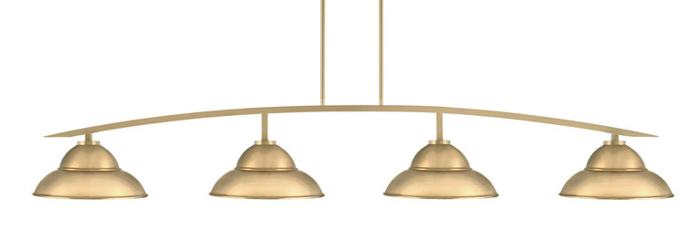 Toltec Lighting - 3734-NAB-428-NAB - Four Light Bar - Kurve - New Age Brass