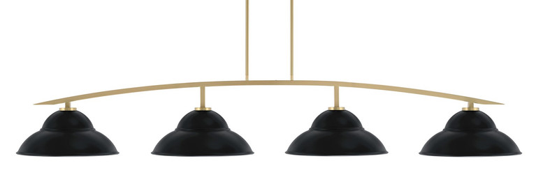 Toltec Lighting - 3734-NAB-429-MB - Four Light Bar - Kurve - New Age Brass